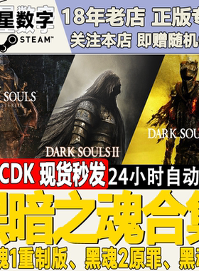 Steam正版国区KEY 黑暗之魂1重制重置版、2原罪学者、3、合集CDK