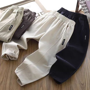 儿童帅气运动长裤 男童纯棉裤 中大童百搭休闲直筒裤 新款 子2026秋季