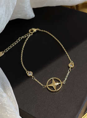 高级感小众设计四芒星手链女2024年新款时尚简约气质百搭手饰配饰