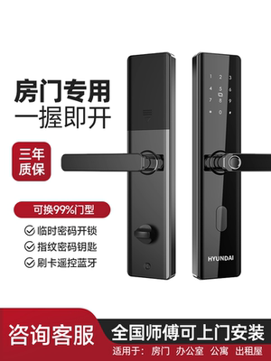 户外防水指纹密码锁入户别墅防盗双开门室外家用防雨家用智能门锁