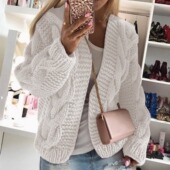 Solid Autumn Open Coat Front Femme Warm Clothes