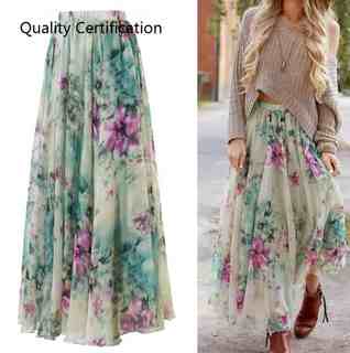 Long Full Skirt Summer Beach Sun Flower Summer Skirts Beach