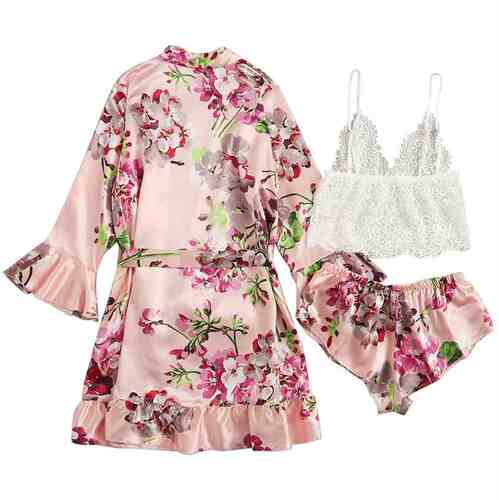 Pajamas simulation silk ladies underwear nightdress 140