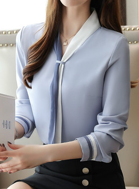 Women's niche blouse 2021 light mature loose chiffon shirt