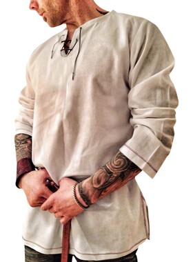 on And Linen Hemp Long Sleeve Blouse Fashion Personality Top