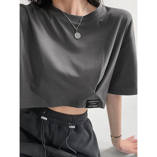 Loose slimming short sleeved top for women宽松显瘦短袖上衣女