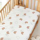 婴儿纯棉a类床笠新生宝宝床垫套全棉防滑儿童拼接床床单罩可定做