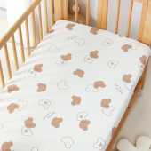 婴儿纯棉a类床笠新生宝宝床垫套全棉防滑儿童拼接床床单罩可定做