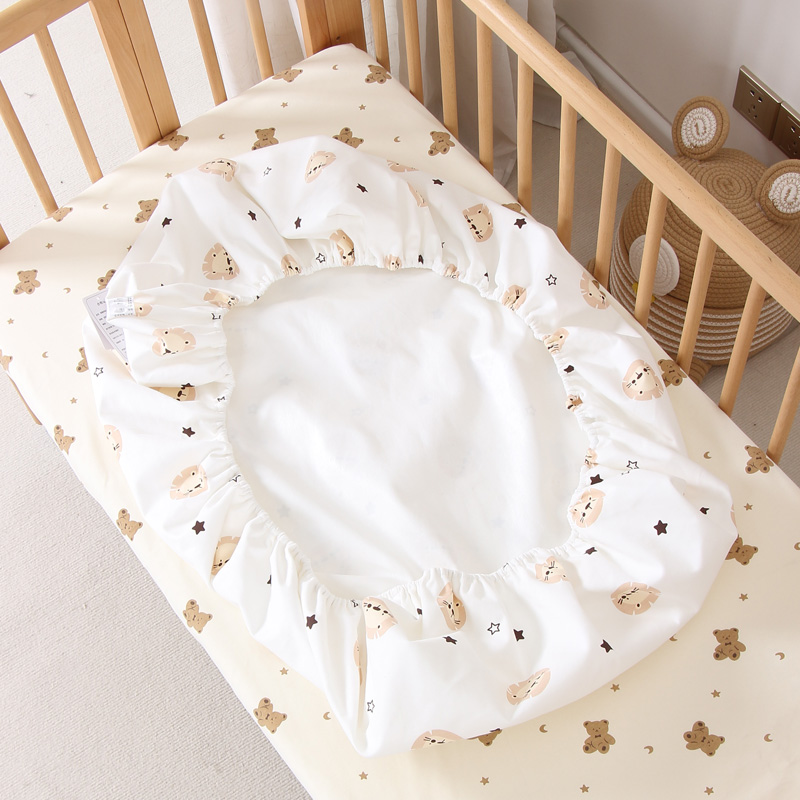 婴儿床床笠纯棉a类秋冬拼接床床垫套防水可机洗宝宝隔尿床单定制