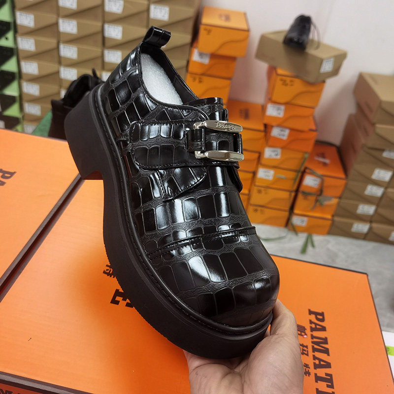 新款商务圆头皮鞋男士厚底百搭透气青年潮流韩版英伦风德比鞋,流行男鞋,正装皮鞋,淘宝优惠券,粉丝福利购,淘宝优惠卷