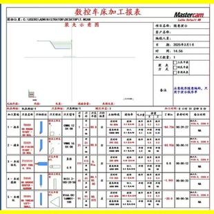 Mastercam2017-2026车床程序单/车床加工报表/MC车床程序单/J5