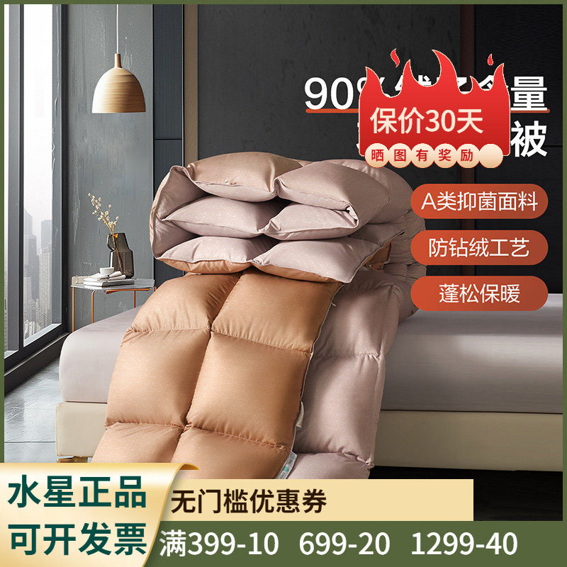 百丽丝家纺 墨染羽绒冬/加厚冬被90%鸭绒被子被芯单双人冬被