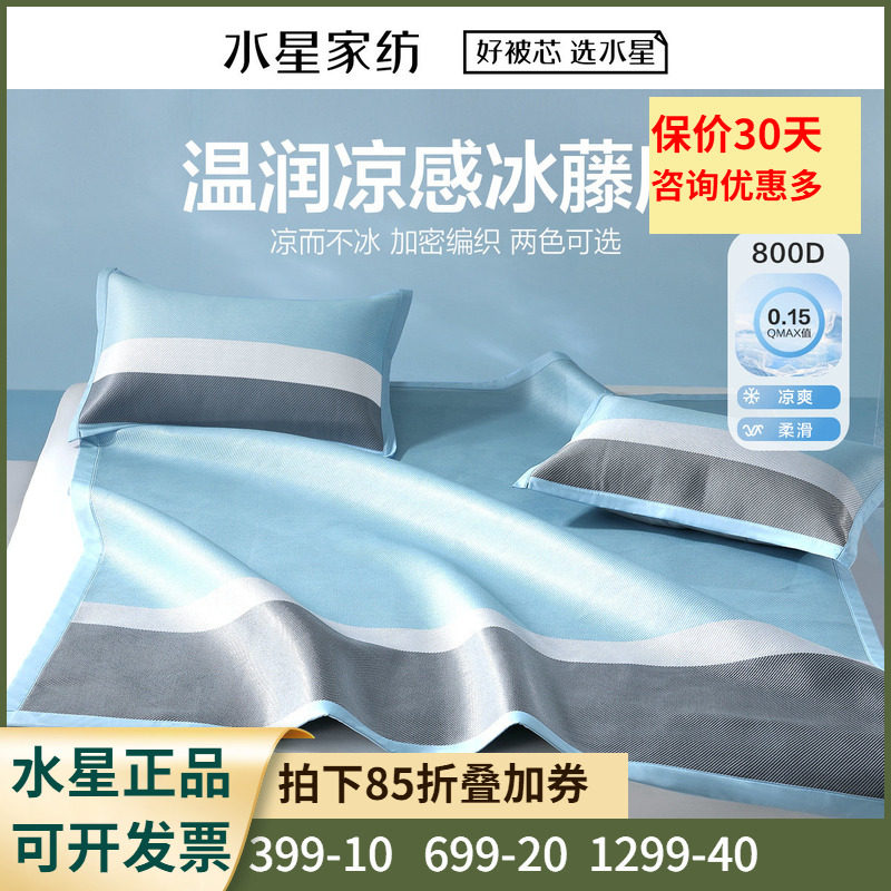 双人床冰丝席抗菌凉席凉席水星