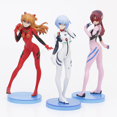 3Pcs/set Anime Evangelion Eva Figure 13CM Ayanami Rei Asuka