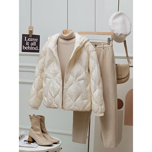 日本品质出口韩国加厚90%白鸭绒羽绒服女式 小个子宽松 2023冬新款