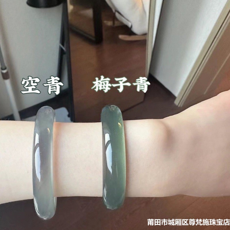日本品质天然玛瑙手镯白月光冰种玉髓手镯库里蓝手镯库茶冰美人镯