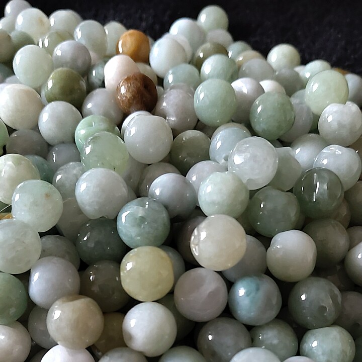 天然翡翠A货冰底三彩小苹果礼品腰链脚链手链 DIY好配件苹果散珠