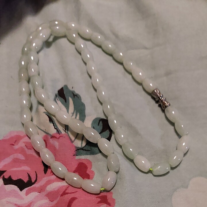 包邮天然翡翠A货玉珠子项链女款玉石路路通挂玉链女圆珠编织挂绳