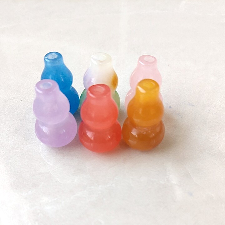 石英岩玉直通孔葫芦散珠diy手工串珠饰品手链项链串珠配件材料包
