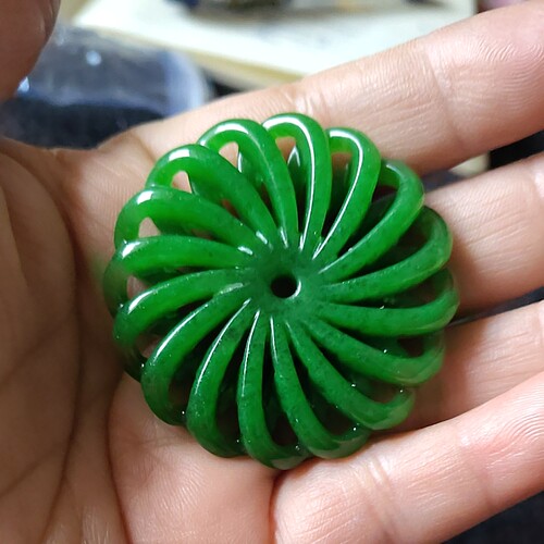 马来翠玉翠绿时来运转吊坠翡翠色镂空玉坠挂件汉服腰佩玉石古风件