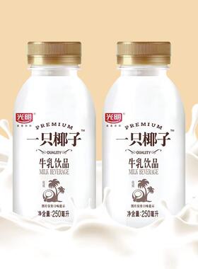 光明一只椰子椰子牛乳牛奶饮品250ml椰子牛奶瓶装