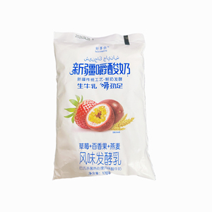 好享侬新疆嚼酸奶黄桃燕麦草莓百香果粒酸奶生牛乳常温酸奶10袋装
