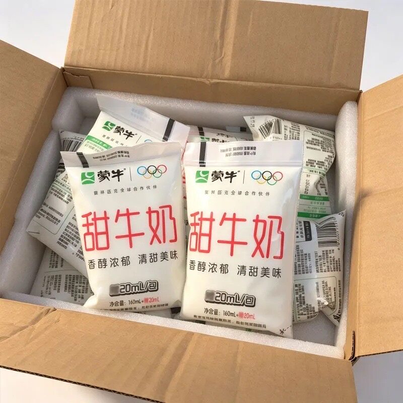 蒙牛甜牛奶独立包装袋装牛奶180ml*12袋装