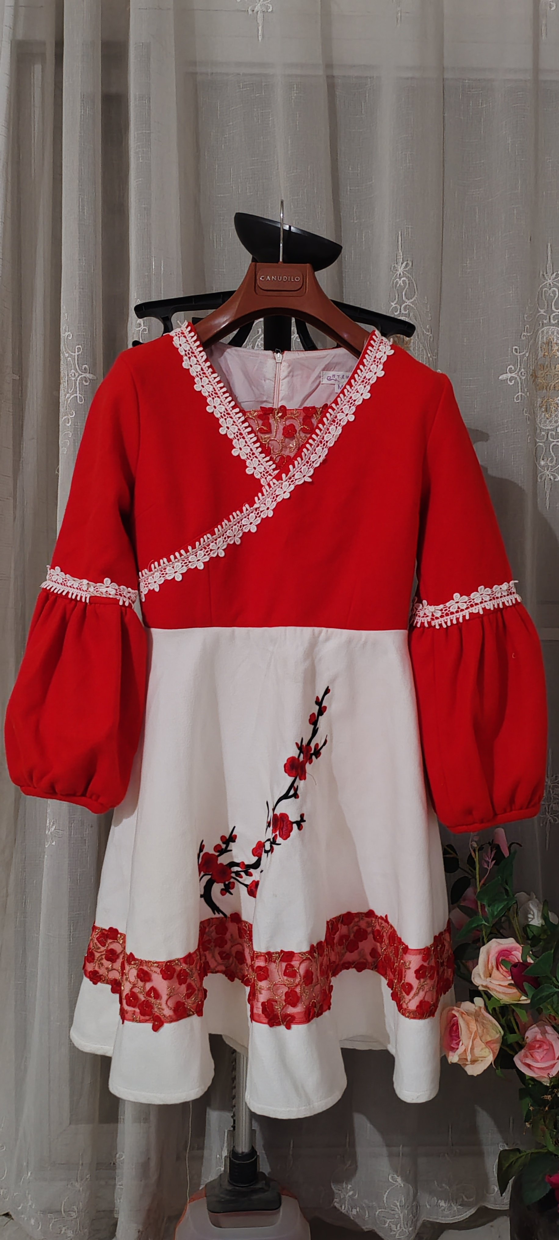 陛下兰他惜冬装新款复古元素薄呢连衣裙洛丽塔新年服