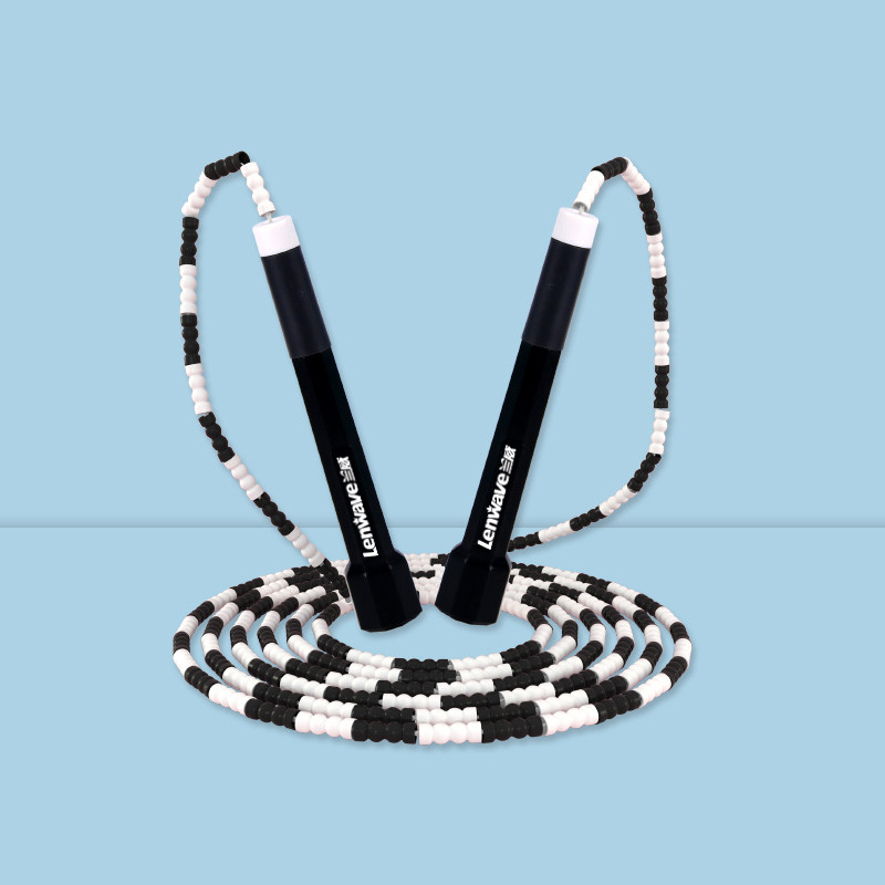 兰威跳绳健身运动减肥训练专用中小学生中考竹节绳0846成人可调节