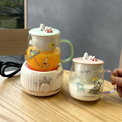 史努比耐高温玻璃杯情侣杯