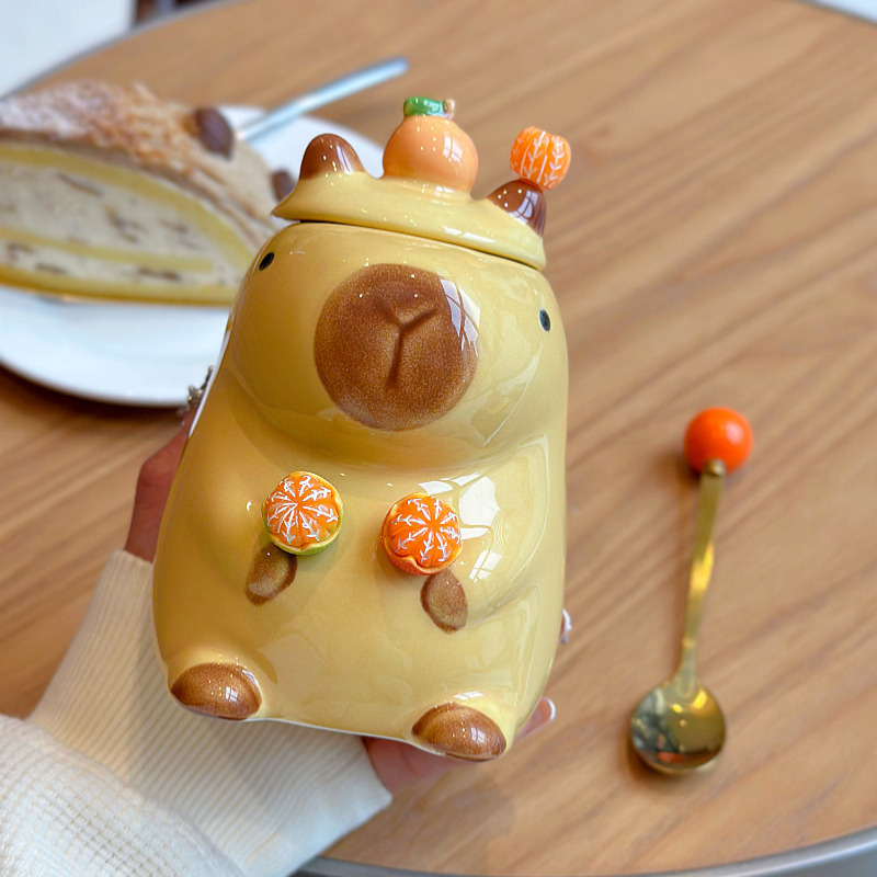 陶瓷可爱卡皮巴拉喝水杯