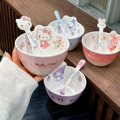 三丽鸥可爱宝宝辅食碗防摔防烫