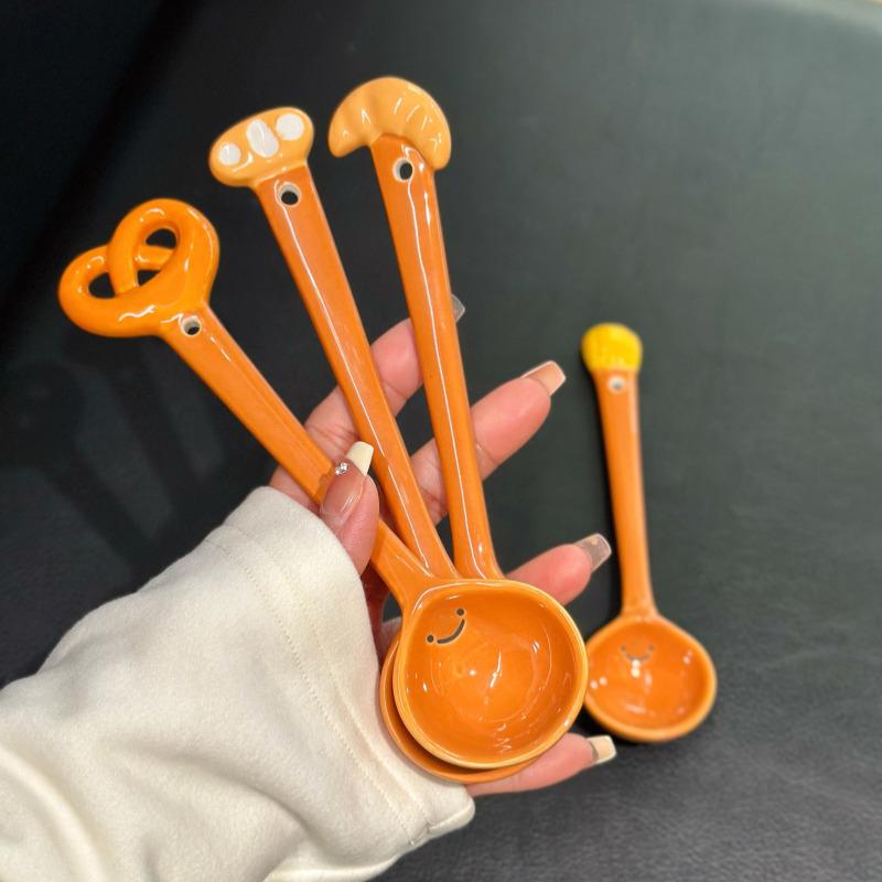 陶瓷勺面包手绘咖啡米饭勺