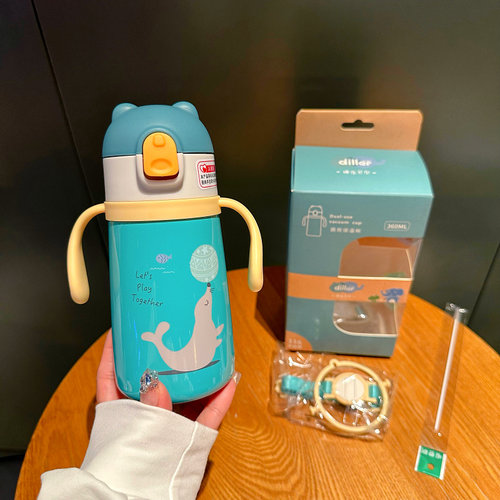 儿童吸管保温杯316不锈钢