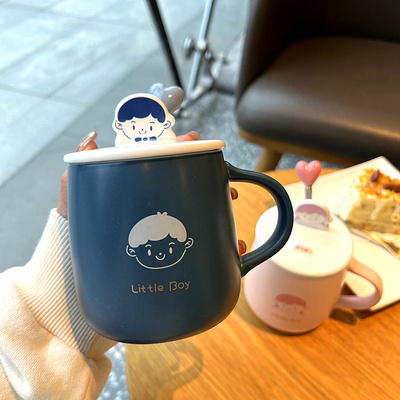 国产陶瓷可爱卡通男女学生手工大