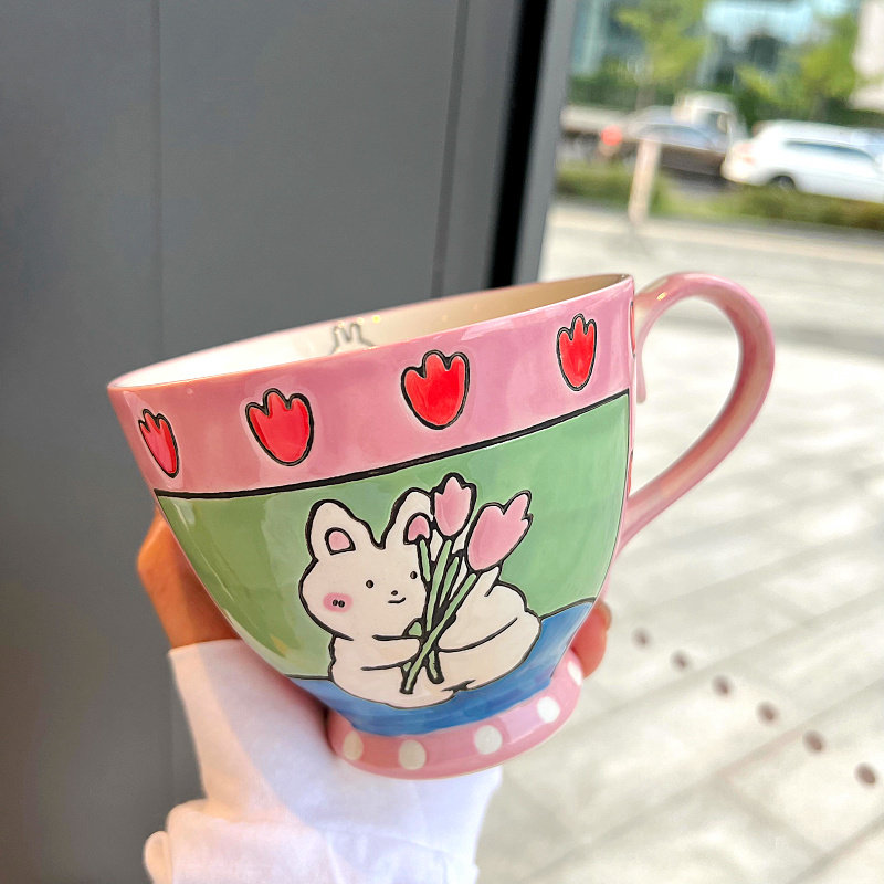 釉下彩陶瓷早餐燕麦片杯碗