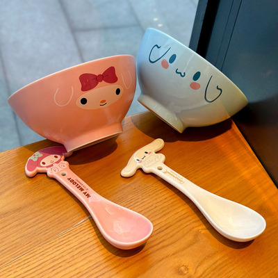 陶瓷可爱卡通学生儿童陶瓷米饭碗