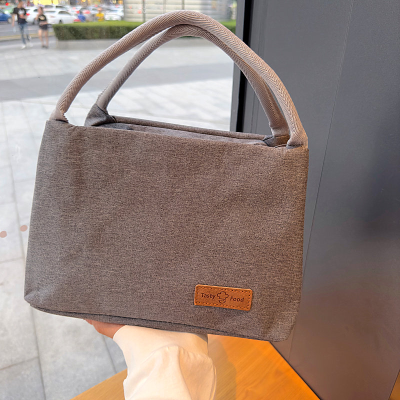 简约可爱便当包韩式上班族内胆保温饭盒袋纯色帆布手提学生午餐包,收纳整理,饭盒袋,淘宝优惠券,粉丝福利购,淘宝优惠卷