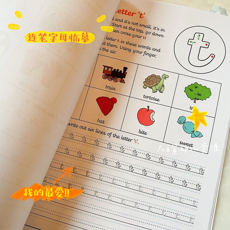 小学生小写字母连笔英语认知卡册图片