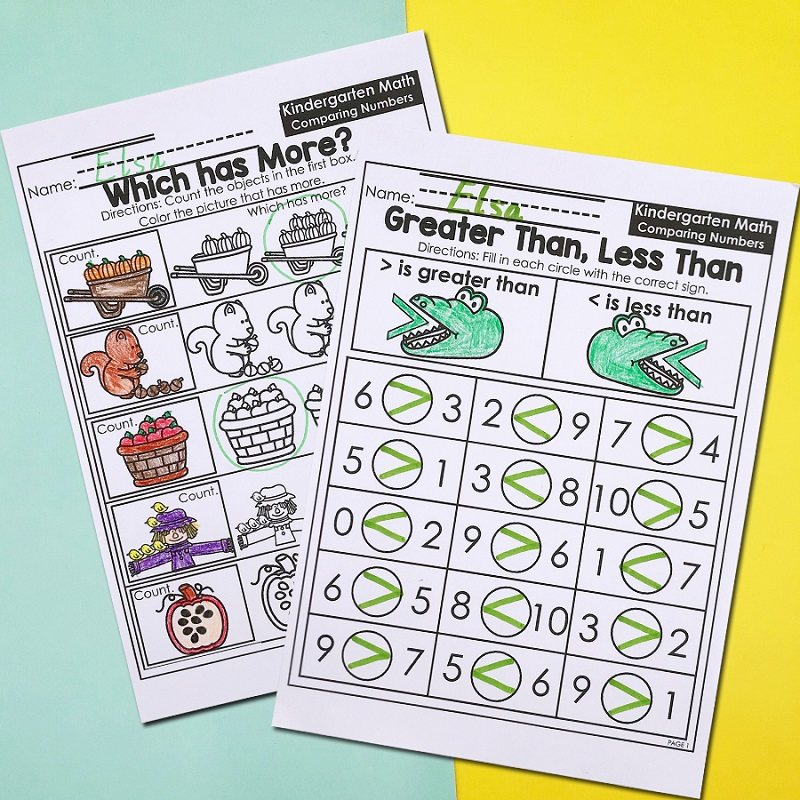 幼小衔接数学思维练习题专项训练数字10以内大小比较英语启蒙教材