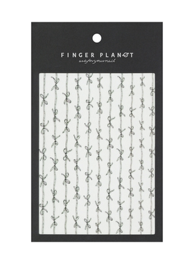 指行星FINGERPLANET美甲贴纸装饰简约超薄线条蝴蝶结XTHDJ000076
