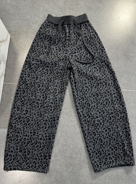 爆款冬季豹纹加绒加厚休闲女长裤高腰显瘦时尚洋气宽松百搭款女裤