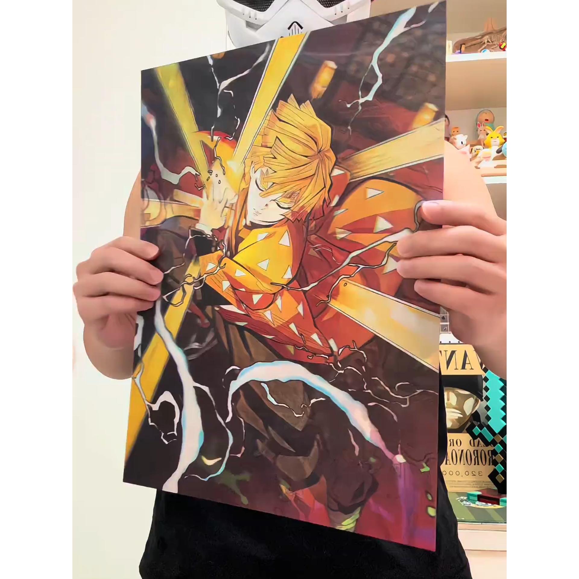 鬼灭之刃裸眼3D立体画炭治郎倪豆子我妻善逸装饰渐变壁装饰挂画