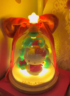 HelloKitty小夜灯卧室睡眠氛围床头台灯语音控制摆件灯生日礼物