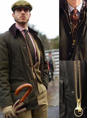 蒋奇明同款 英国barbour斯坦森同款ashby经典油蜡夹克风衣外套男