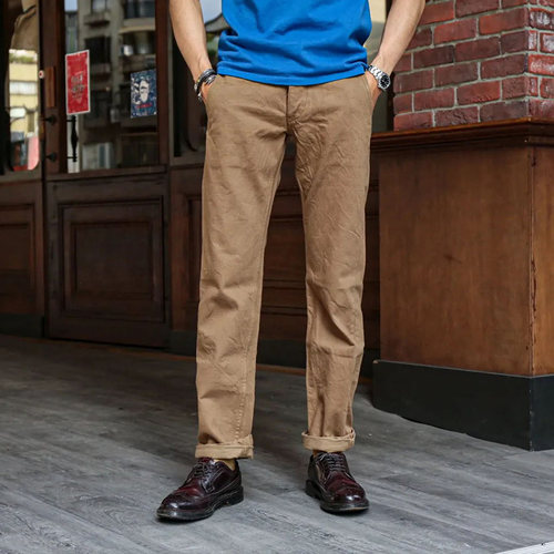 SAMURAI JEANS SJ42CP武士15oz中腰直筒休闲裤工装裤男裤子