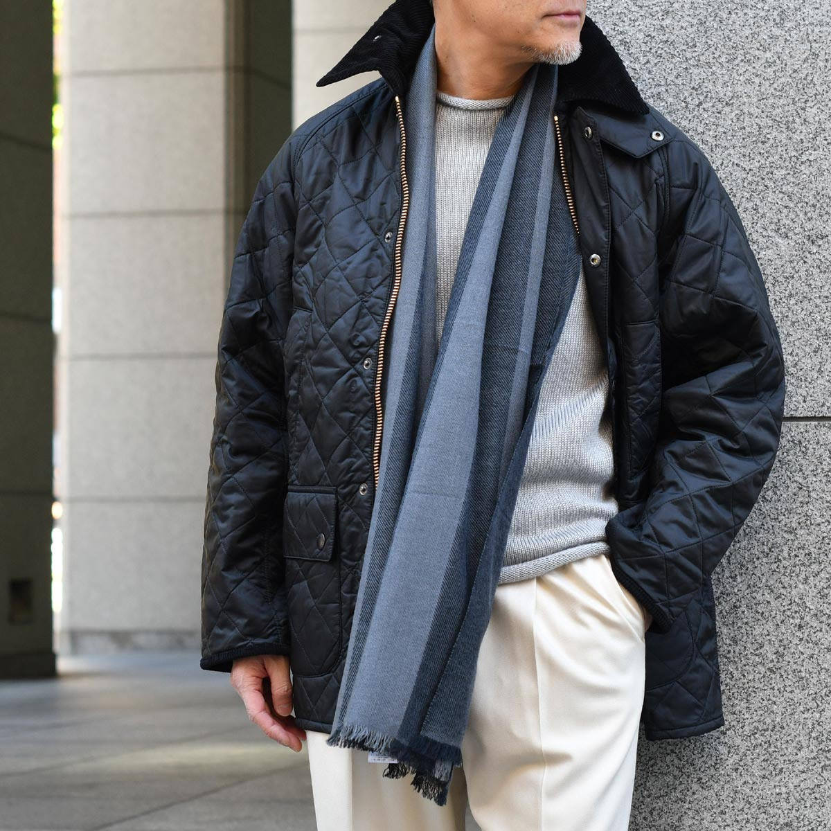 英国Barbour Essential Bedale绗缝棉服棉衣复古马术夹克外套男