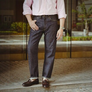 日本RESOLUTE 林芳亨714直筒原色牛仔裤赤耳长裤复刻44大战13.5oz
