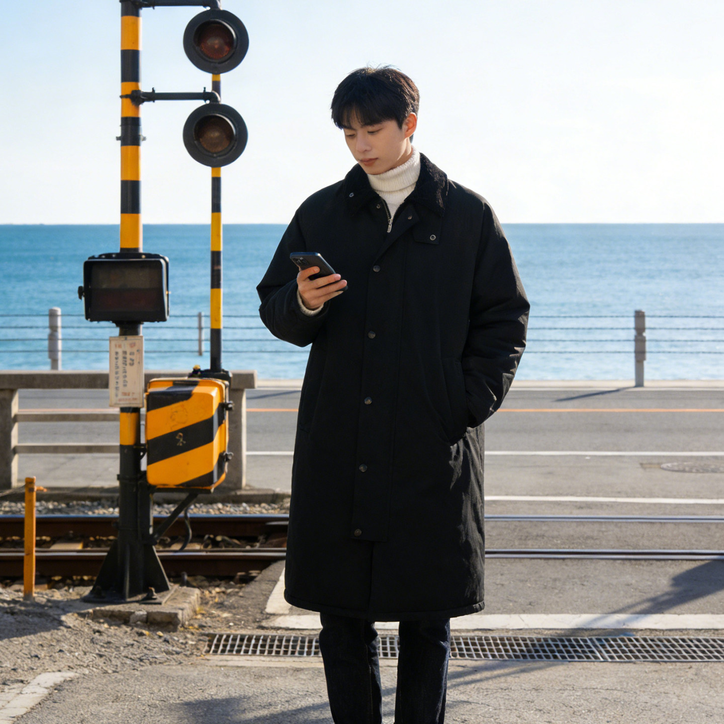 英国Barbour Padded Exmoor长款无蜡棉衣保暖夹棉大衣棉服风衣男