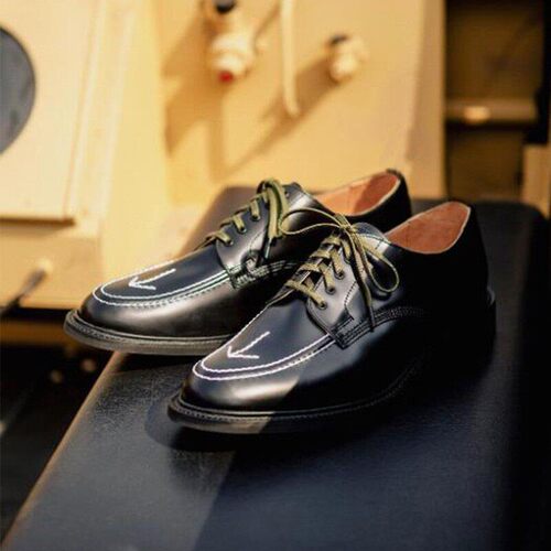 英国军事休闲风箭头正装马臀皮鞋